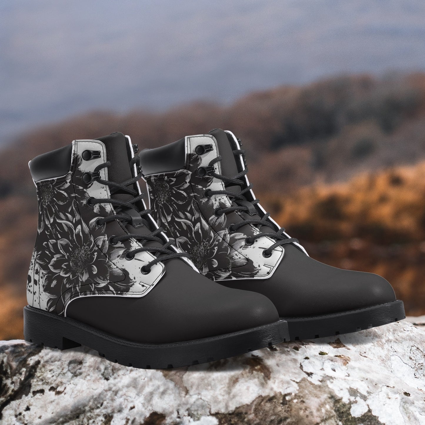 Black Dahlia Leather Boots