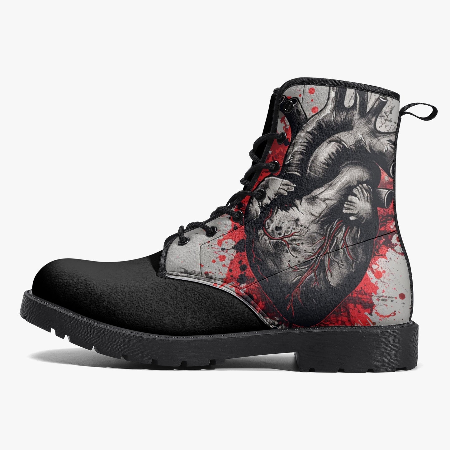 Bleeding Heart Graffiti Leather Boots