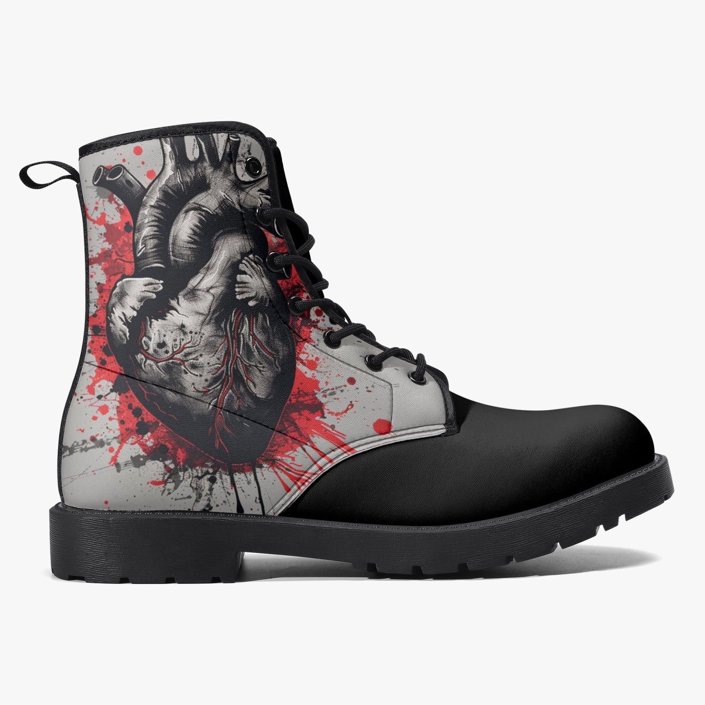 Bleeding Heart Graffiti Leather Boots