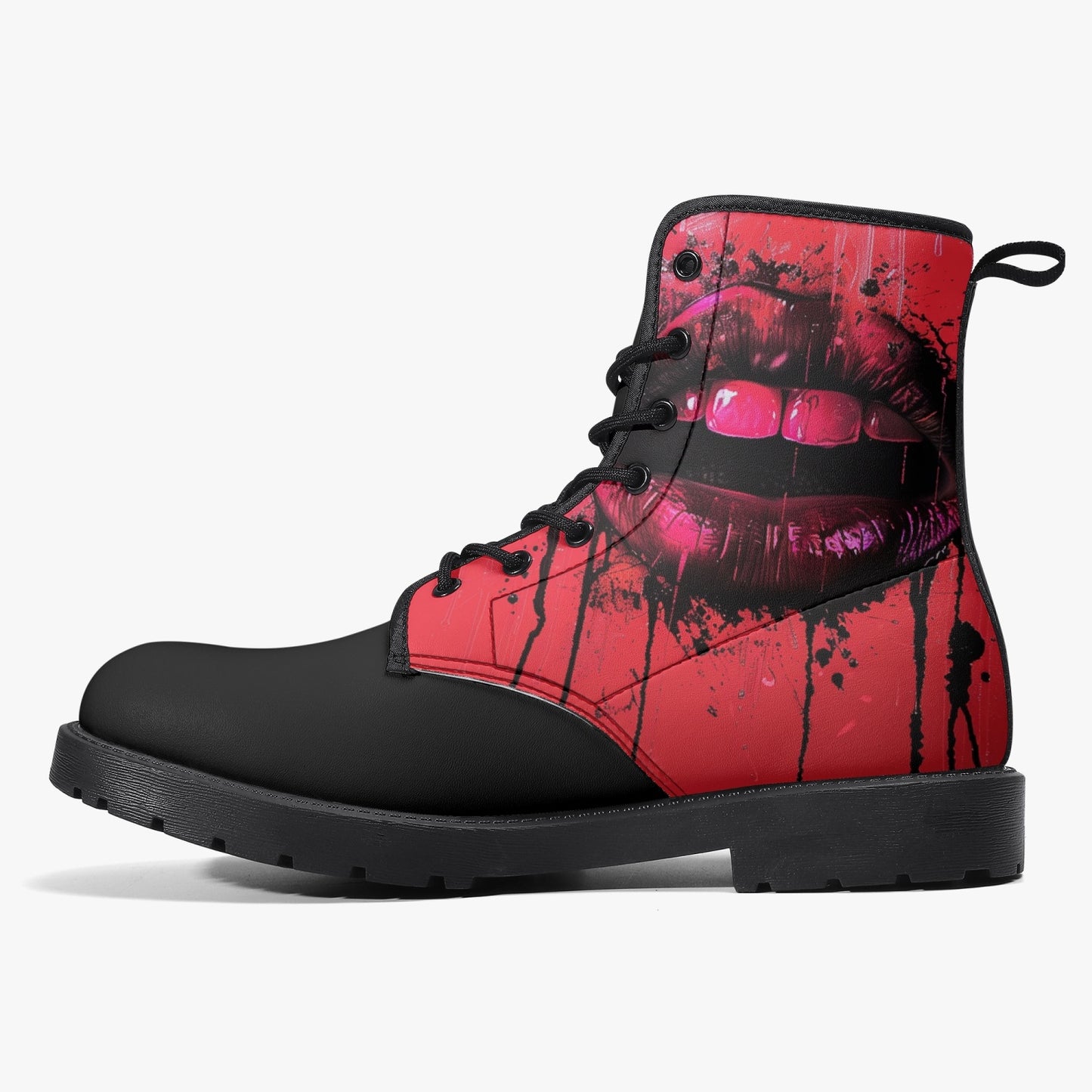 Bleeding Heart Graffiti Leather Boots