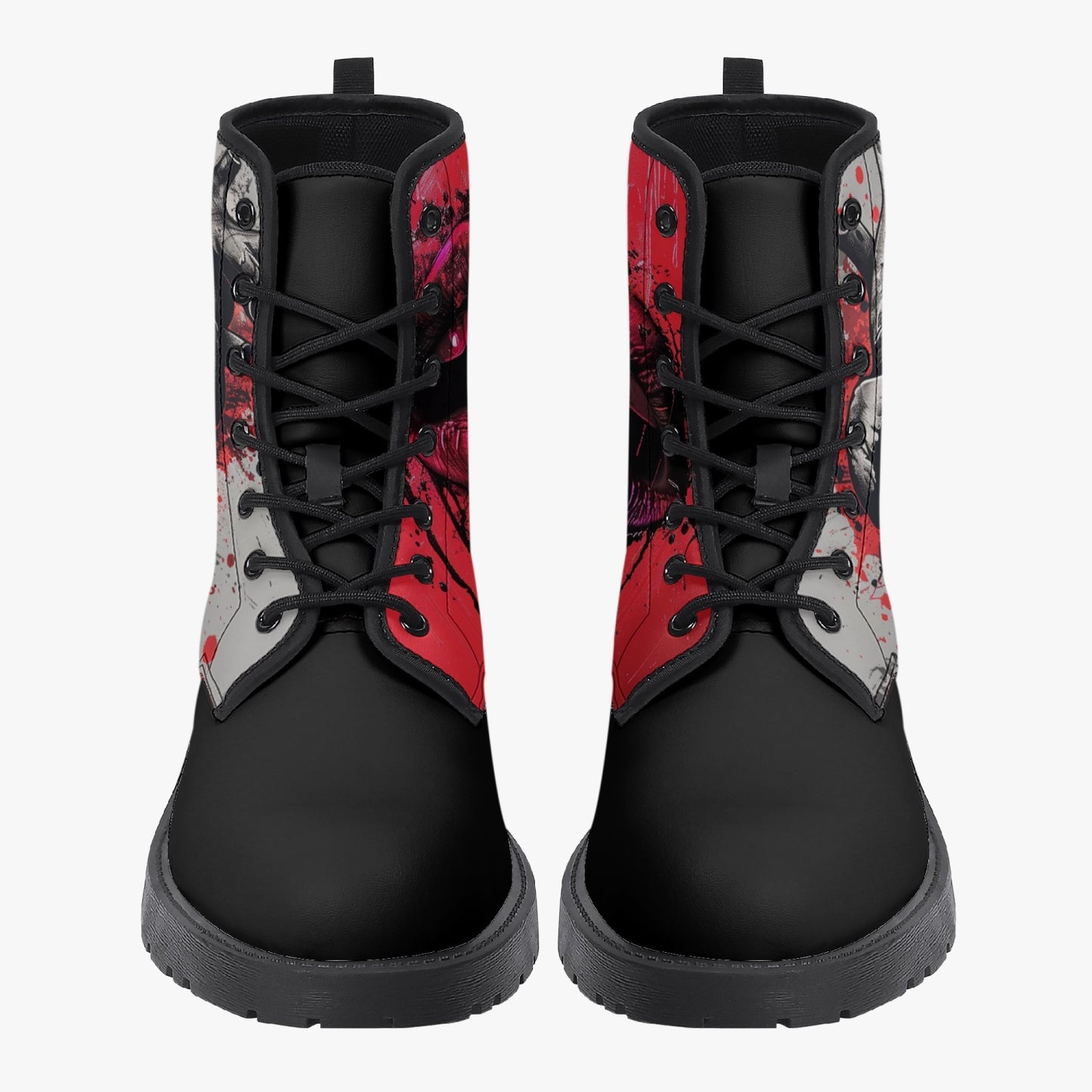 Bleeding Heart Graffiti Leather Boots