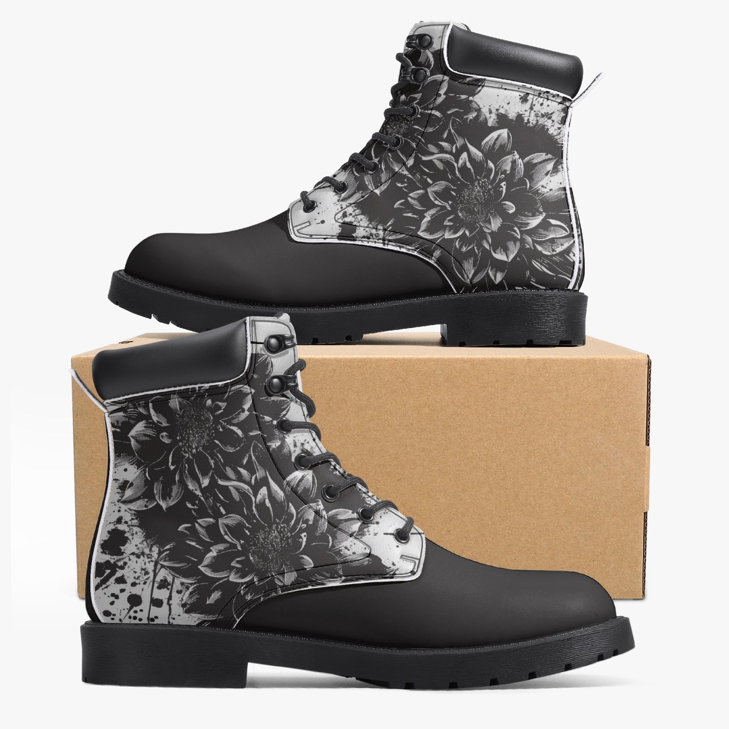 Black Dahlia Leather Boots