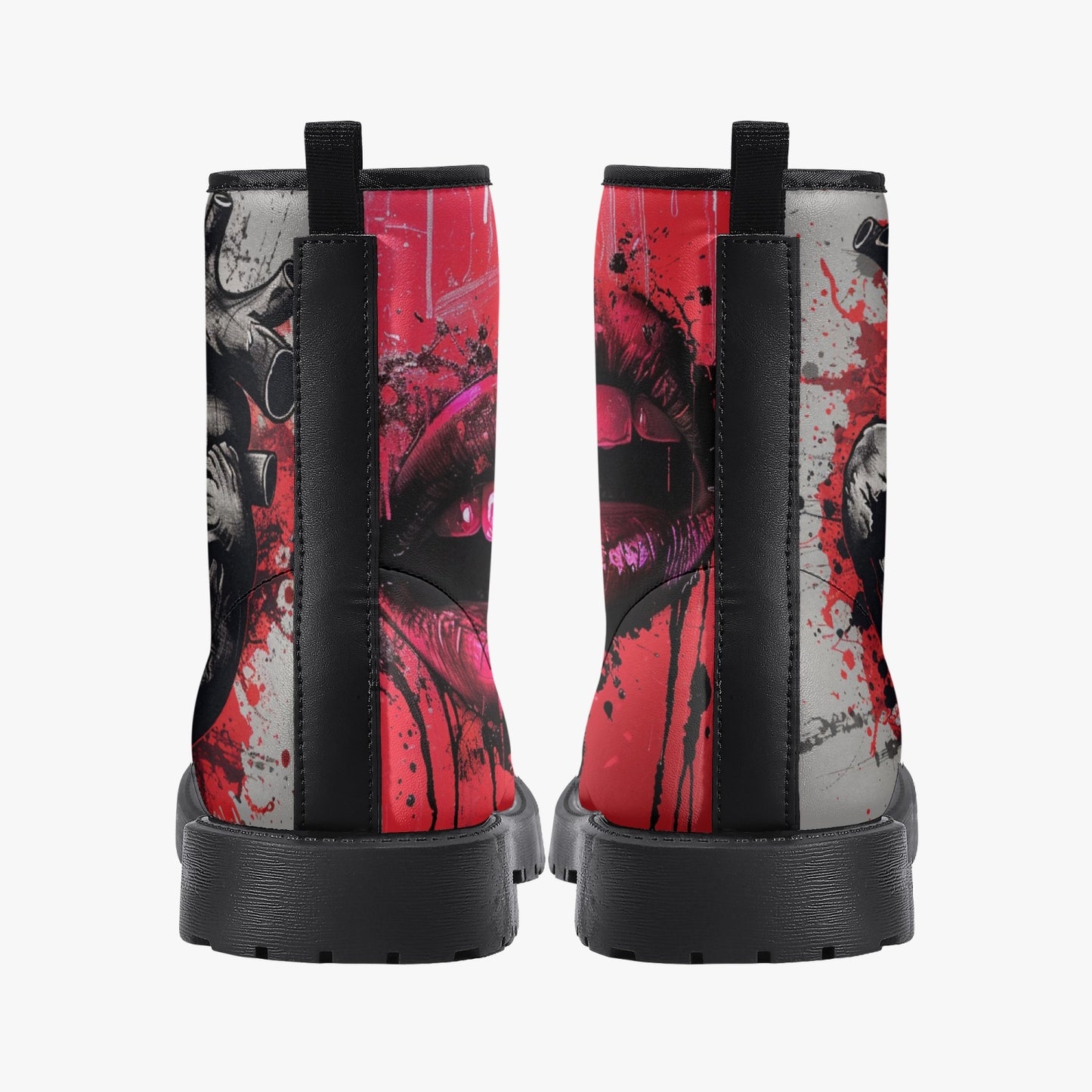 Bleeding Heart Graffiti Leather Boots