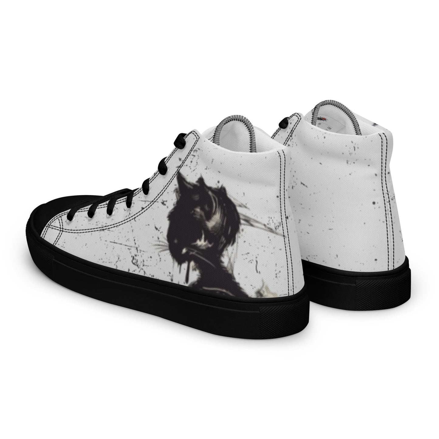 Hello Bad Kitty Men’s High Top Canvas Chuck Shoes