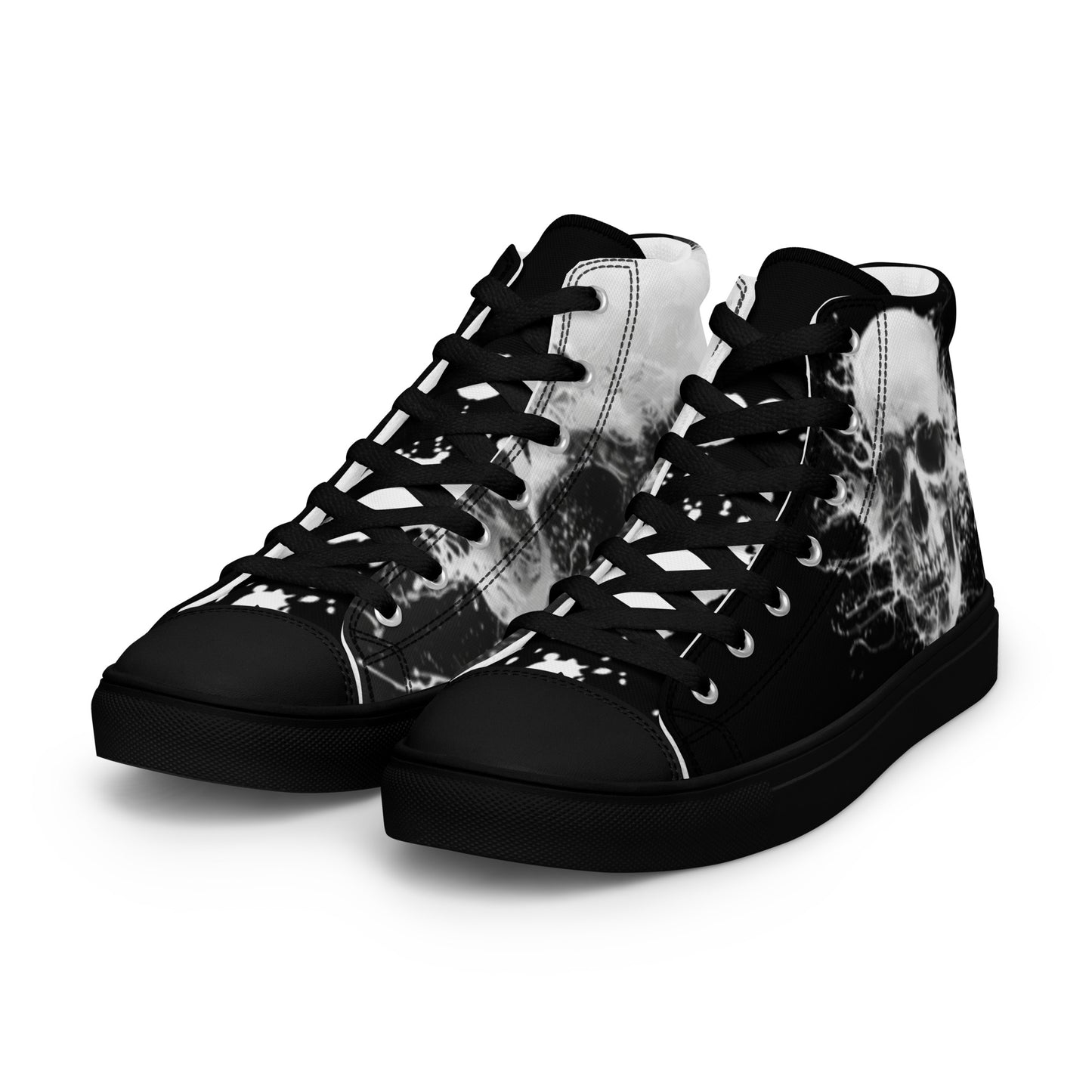 Liquid Skull Men's High Top Canvas Chuck Shoes