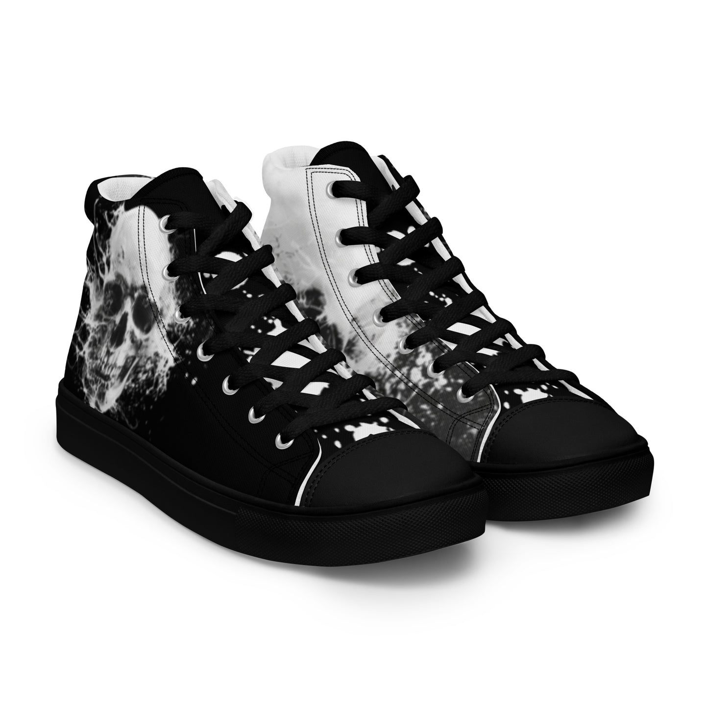 Liquid Skull Men's High Top Canvas Chuck Shoes