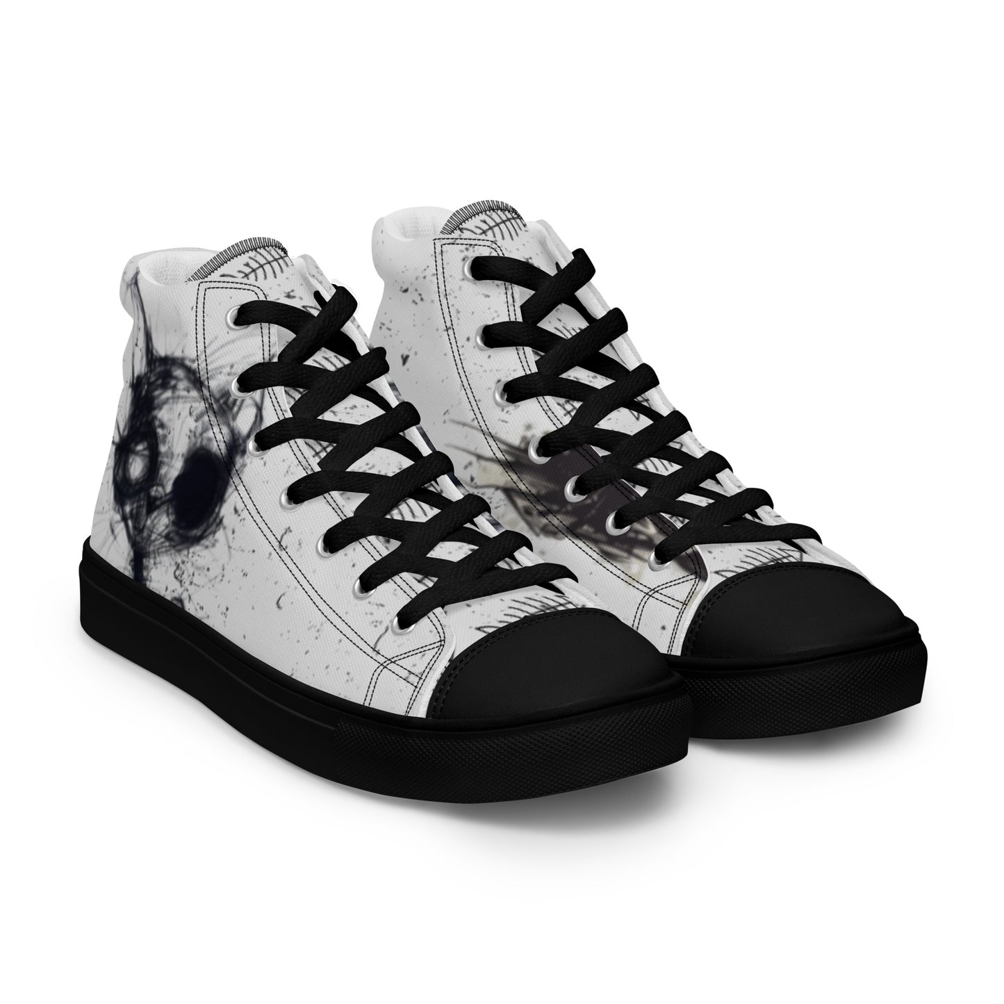 Hello Bad Kitty Men’s High Top Canvas Chuck Shoes