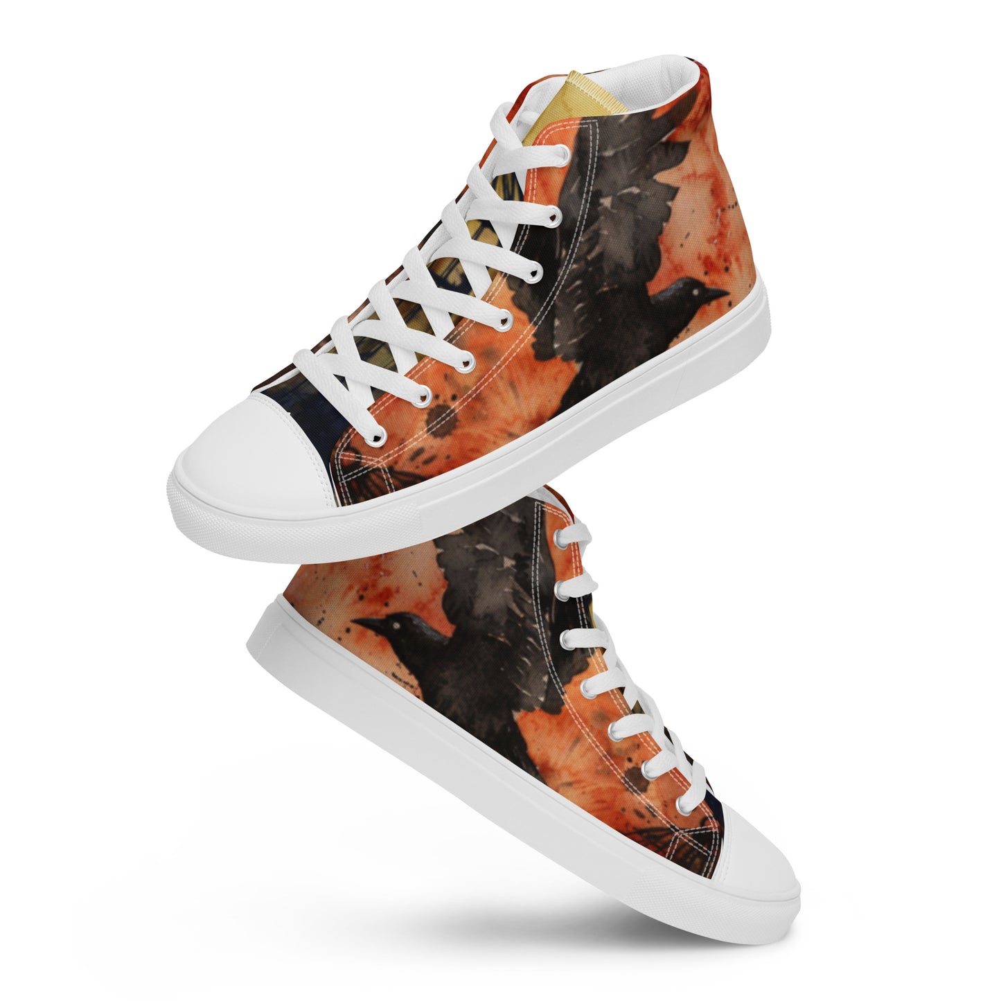 Caged Angry Bird Graffiti Men's High Top Canvas Chuck Shoes