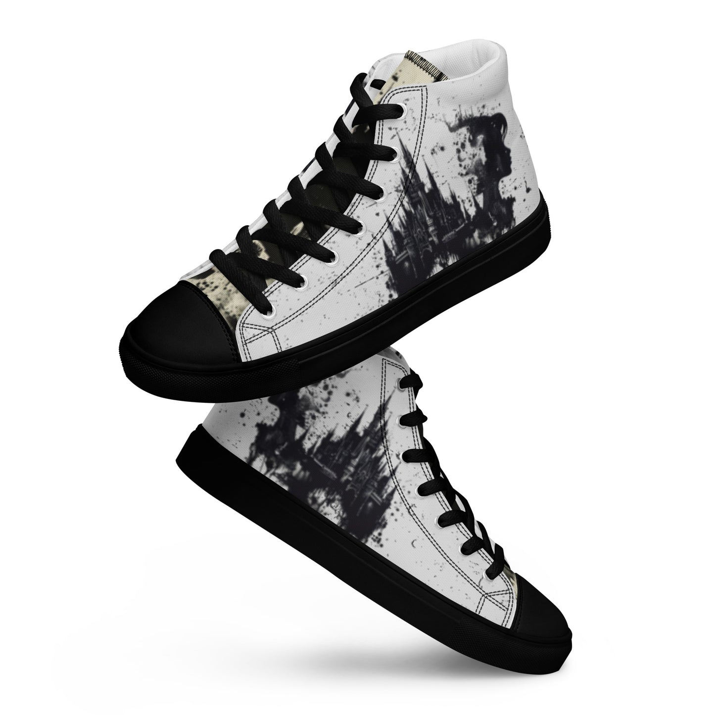 Fairytale Princess Graffiti Women's High Top Canvas Chuck Shoes