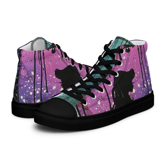 Graffiti Mermaid Women’s High Top Canvas Chuck Shoes