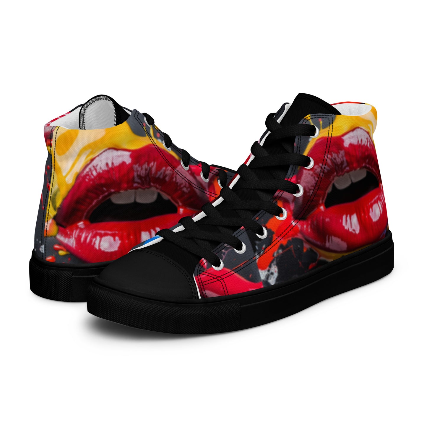 Graffiti Lips Women’s High Top Canvas Chuck Shoes