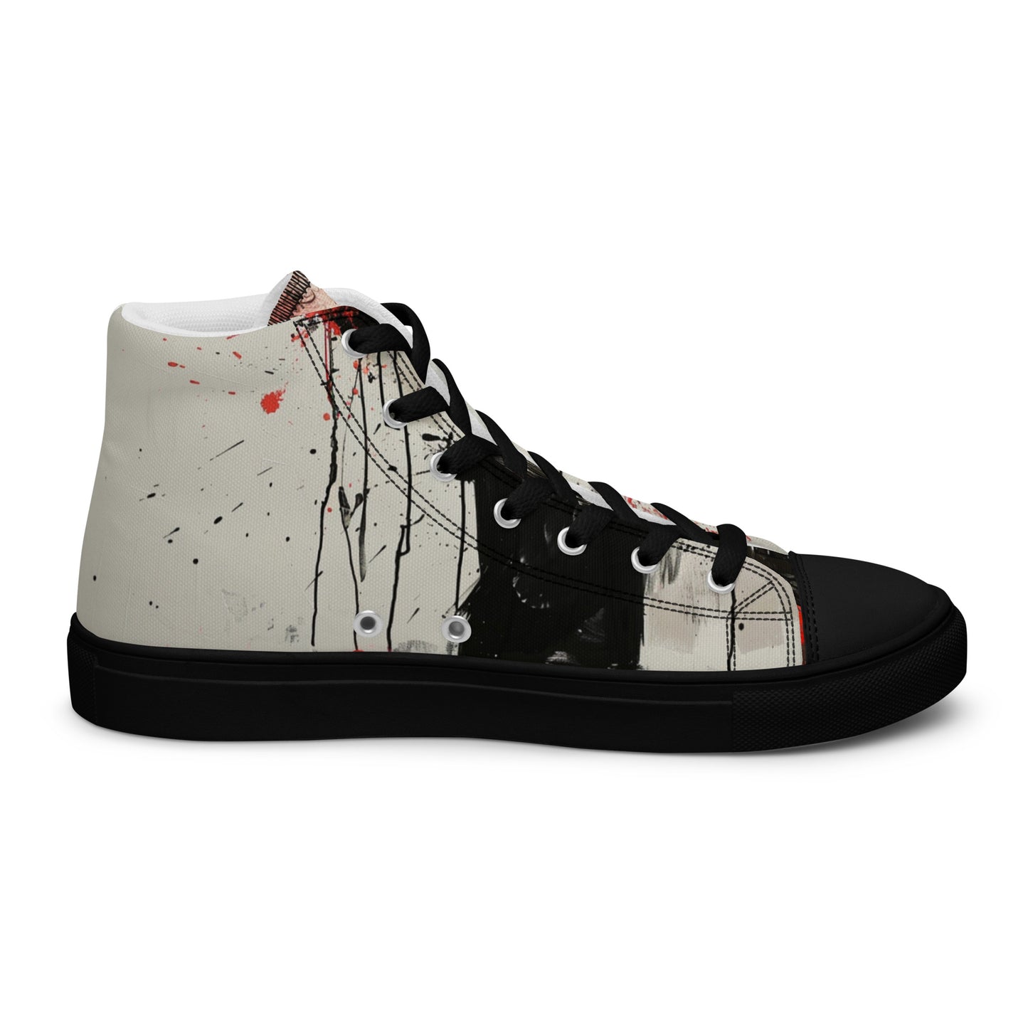 Dark Graffiti Raven Women’s High Top Canvas Chuck Shoes