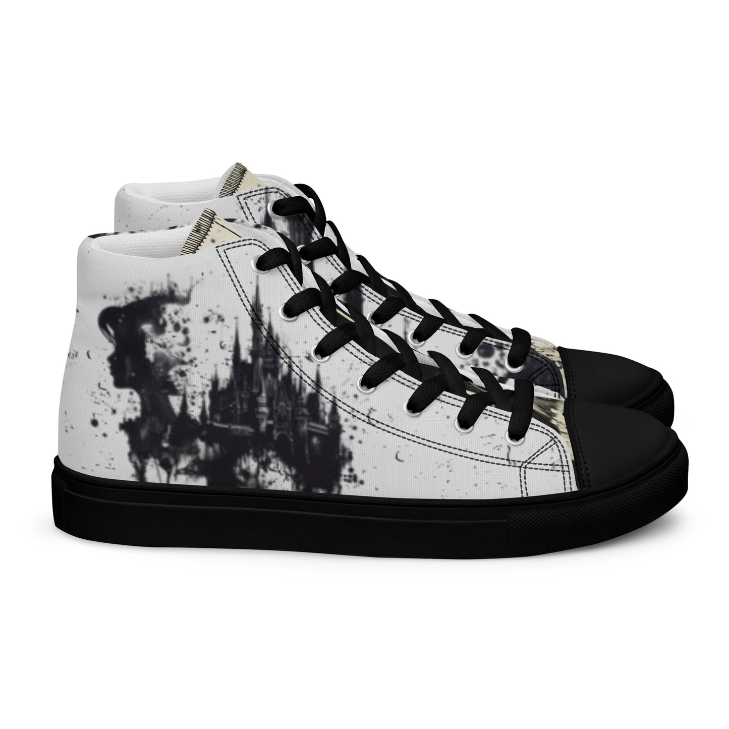 Fairytale Princess Graffiti Women's High Top Canvas Chuck Shoes