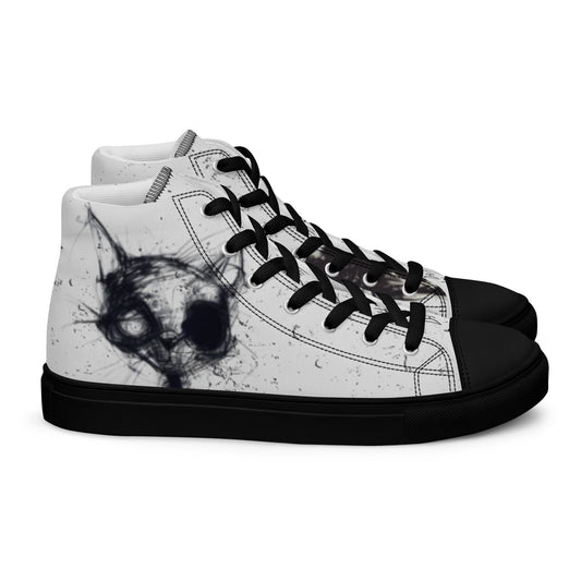 Hello Bad Kitty Women’s High Top Canvas Chucks Shoes