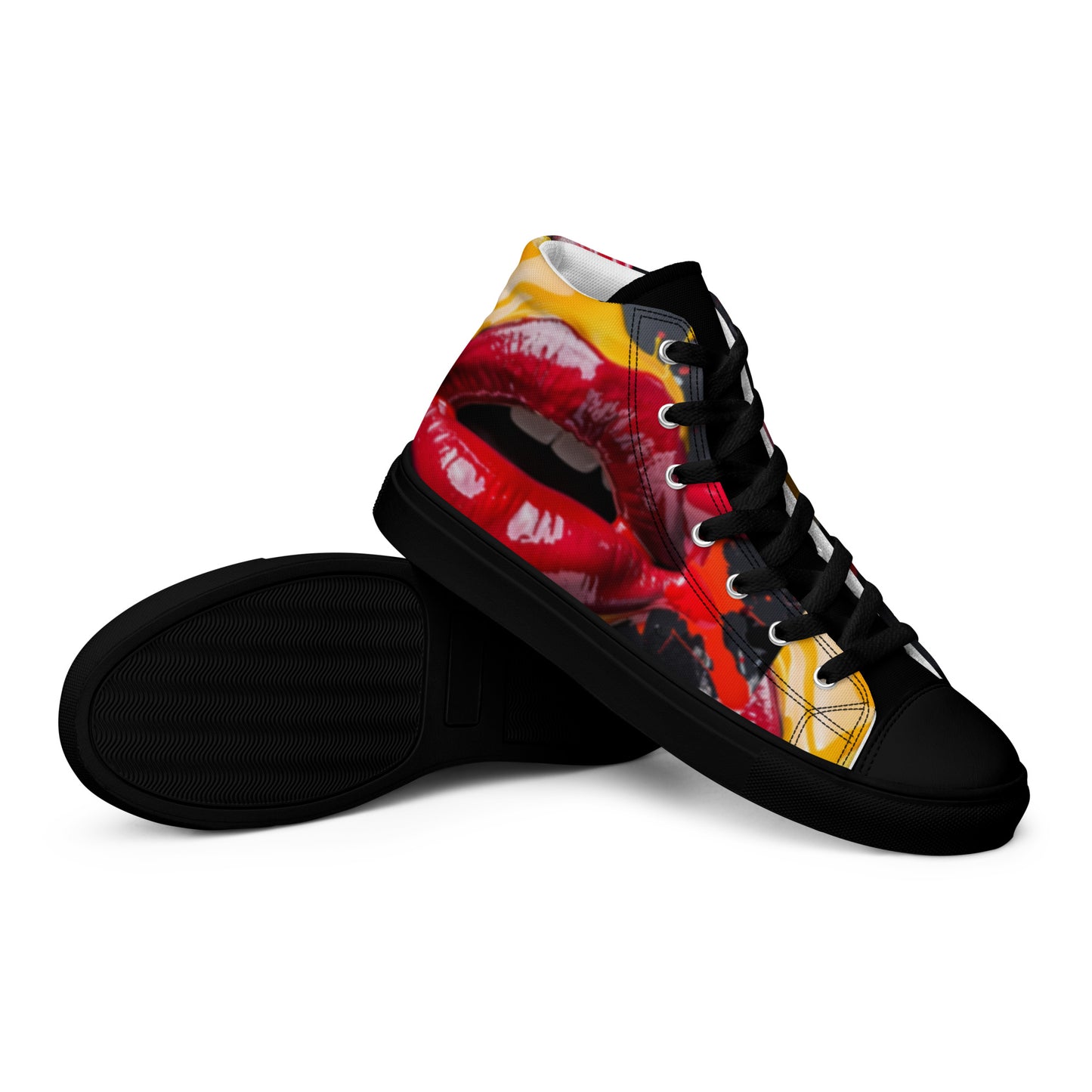 Graffiti Lips Women’s High Top Canvas Chuck Shoes