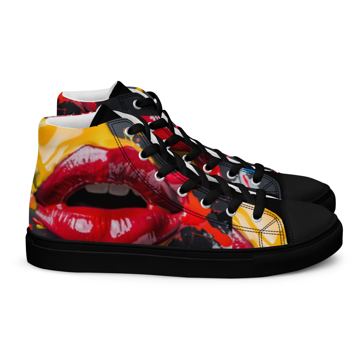 Graffiti Lips Women’s High Top Canvas Chuck Shoes