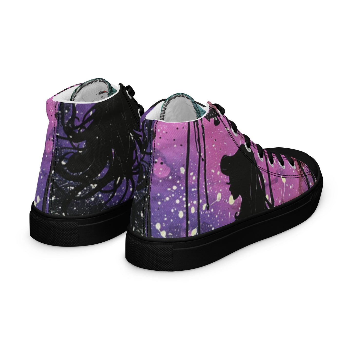 Graffiti Mermaid Women’s High Top Canvas Chuck Shoes