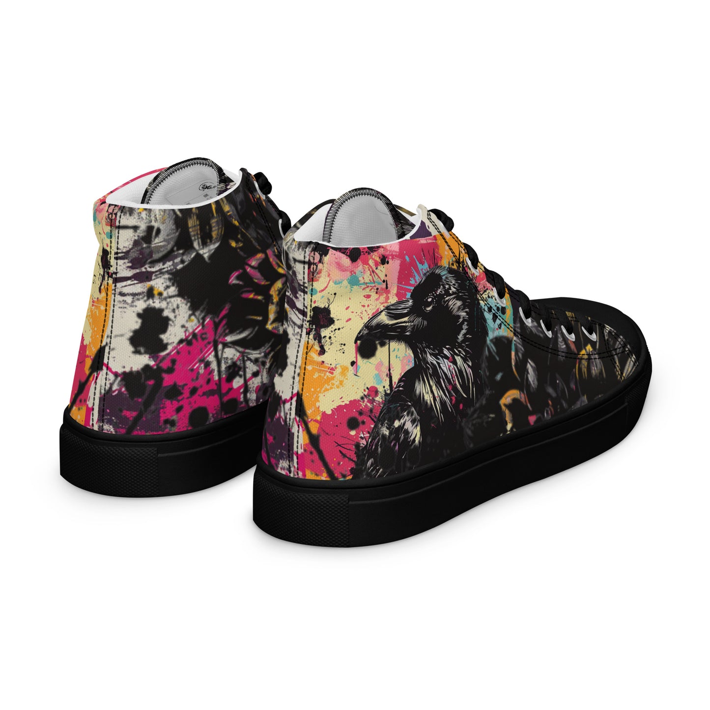 Rainbow Crow Graffiti High Top Chucks Canvas Womens Shoe