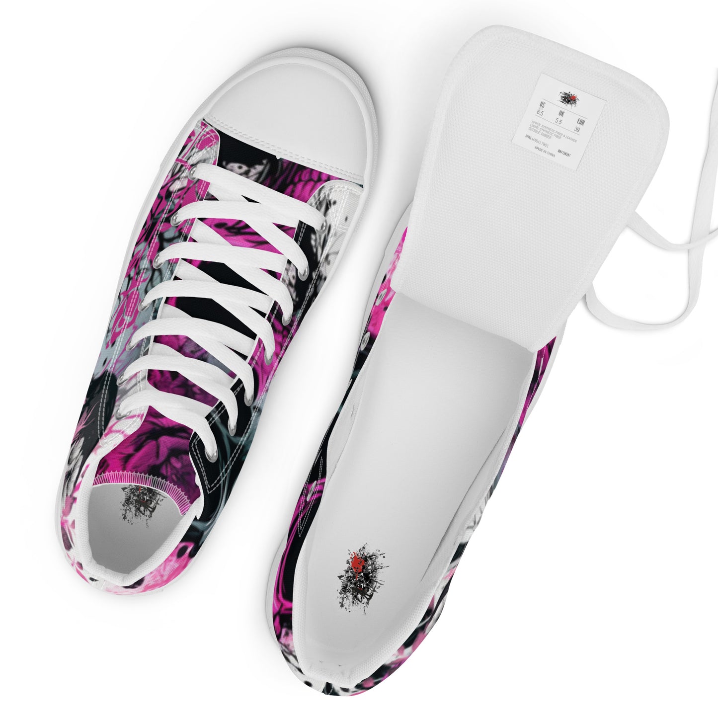 Pink Apocalypse Women’s High Top Canvas Chuck Shoes