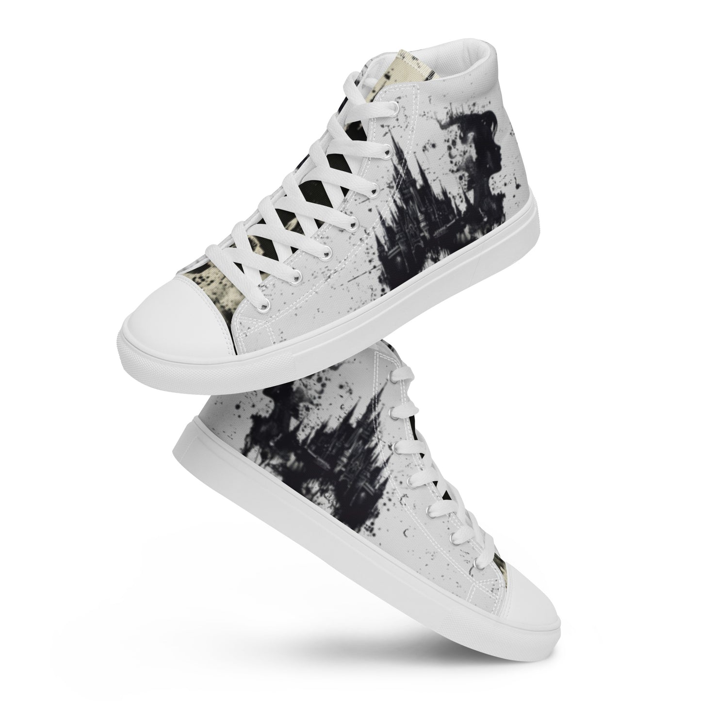 Fairytale Princess Graffiti Women's High Top Canvas Chuck Shoes