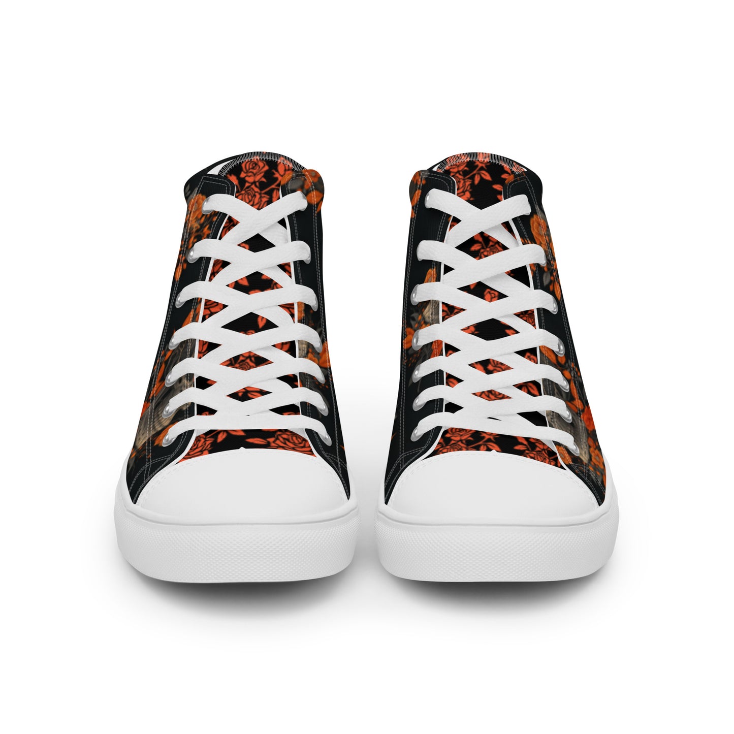 Skulls and Roses Urban Art Women’s High Top Canvas Chuck Shoes