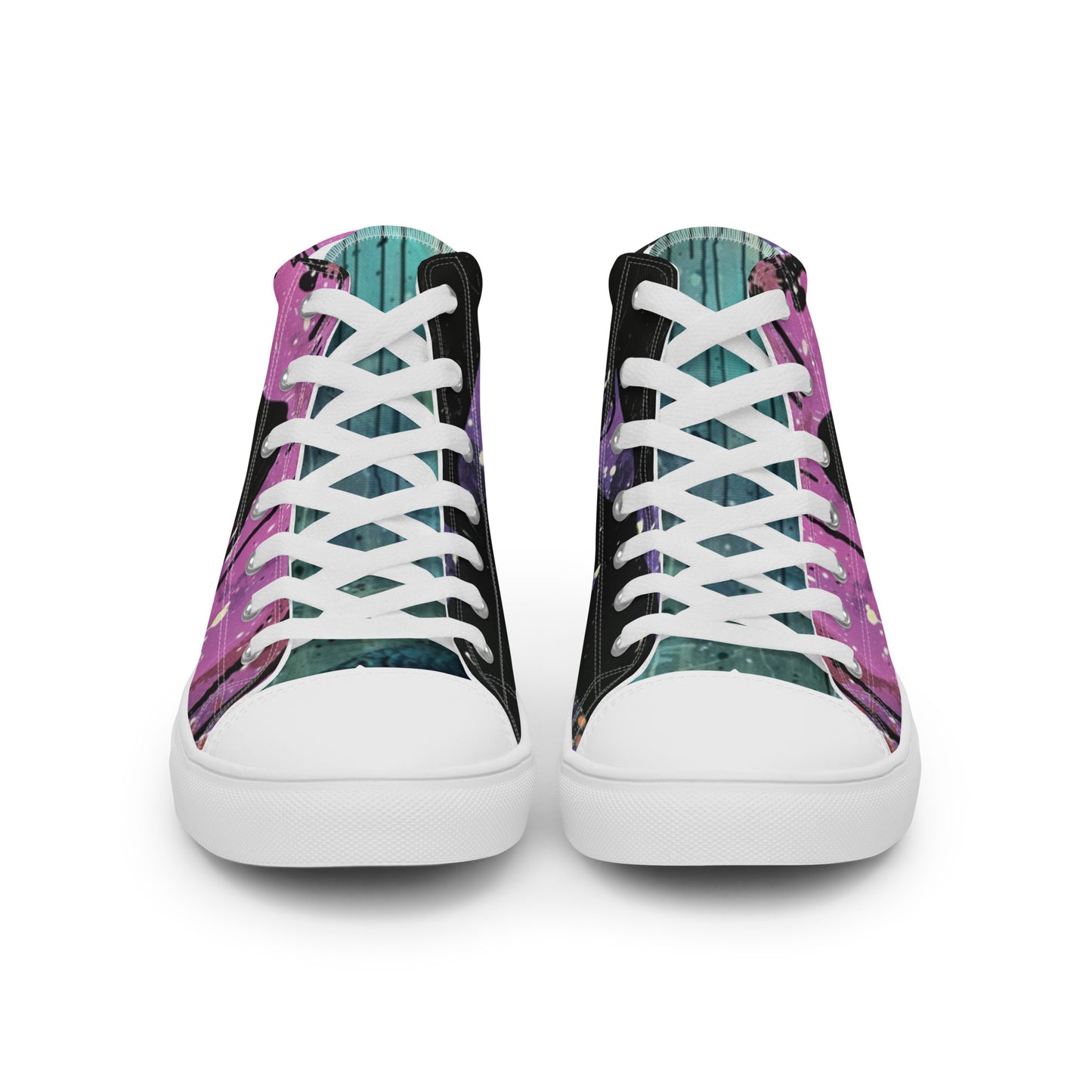 Graffiti Mermaid Women’s High Top Canvas Chuck Shoes