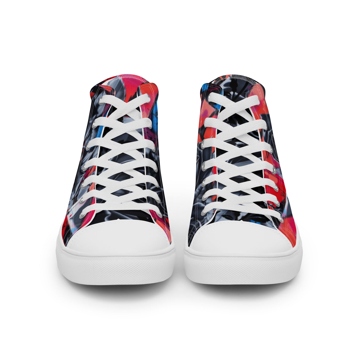 Black Rose Graffiti Women’s High Top Chucks Canvas Shoes