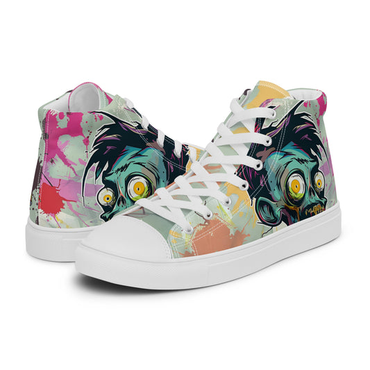 Zombie Graffiti Street Art Women’s High Top Canvas Chuck Shoes