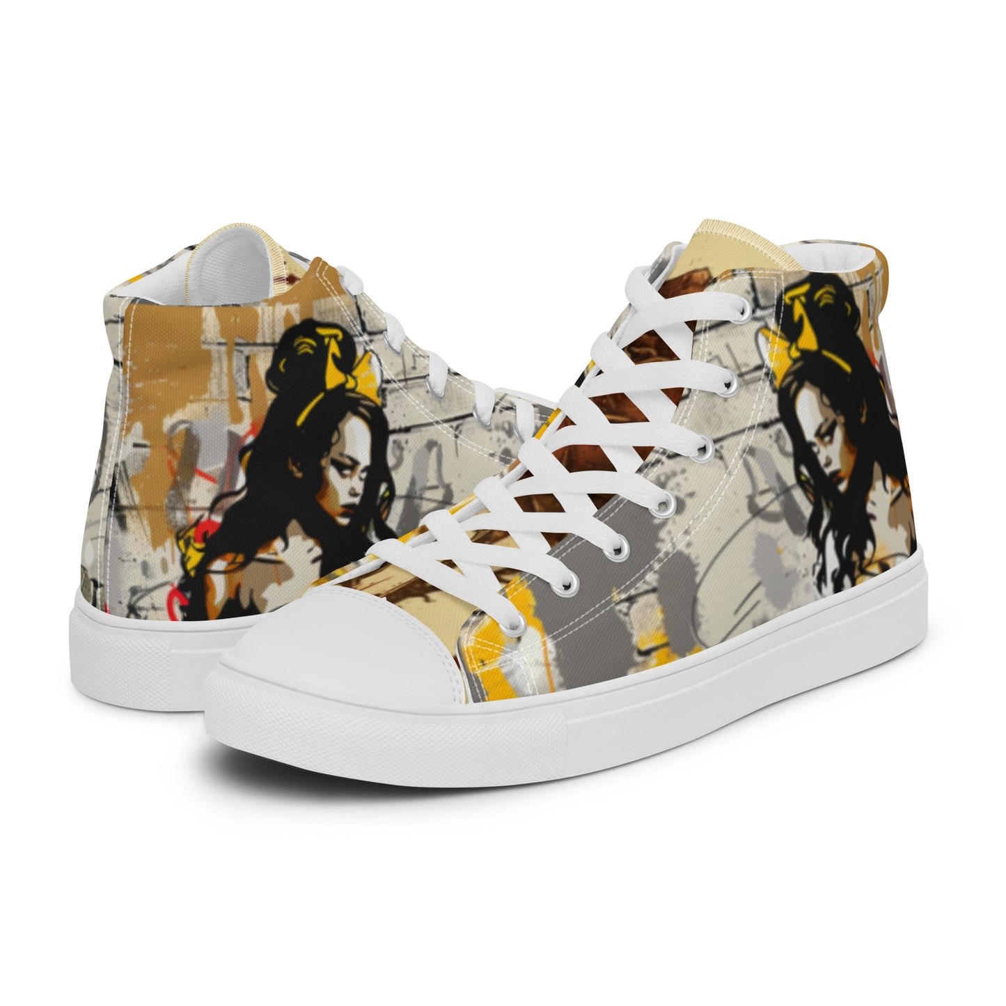 Beautiful Graffiti Belle Women’s High Top Canvas Chuck Shoes