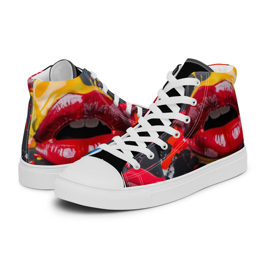 Graffiti Lips Women’s High Top Canvas Chuck Shoes