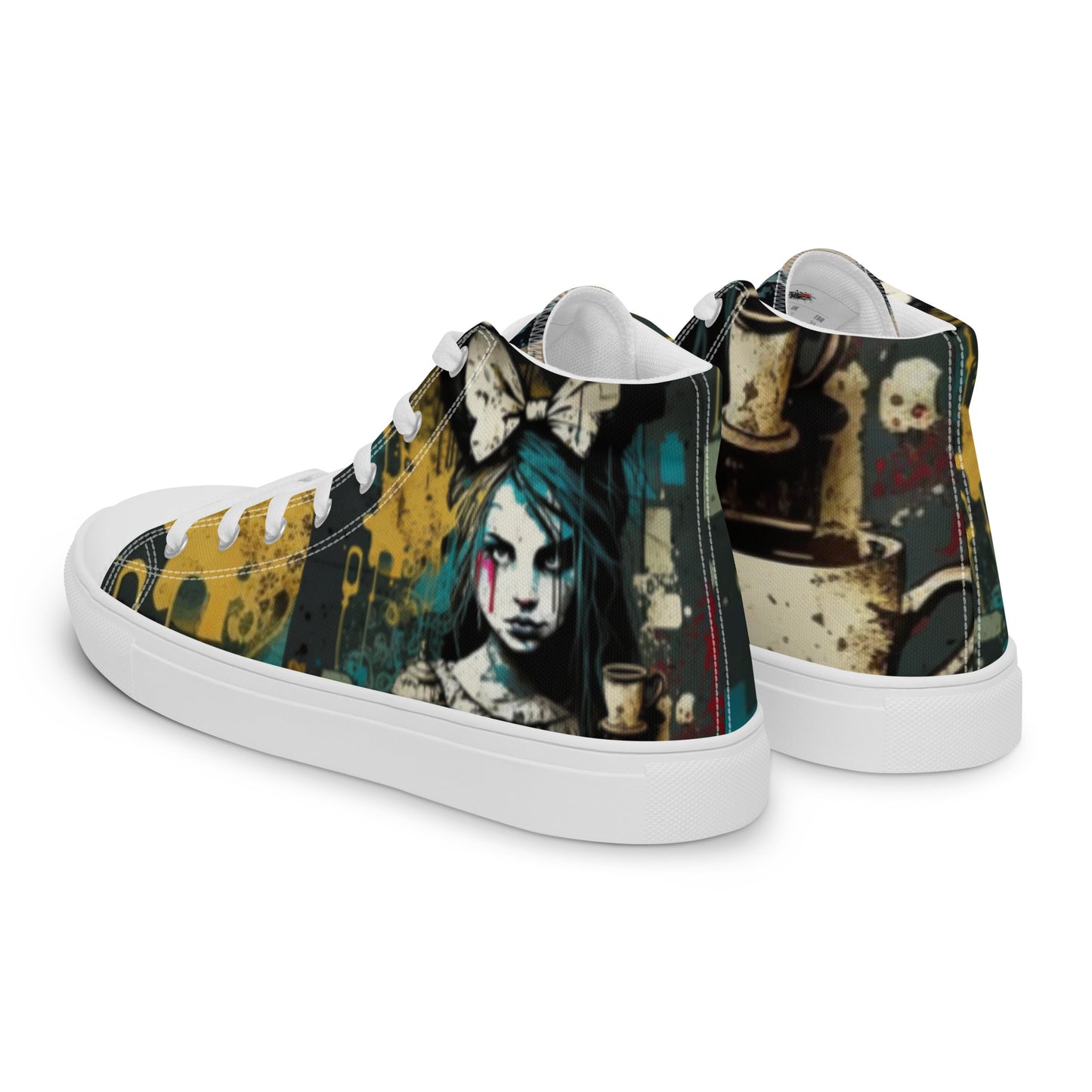 Beyond Wonderland Graffiti Women’s High Top Canvas Chuck Shoes