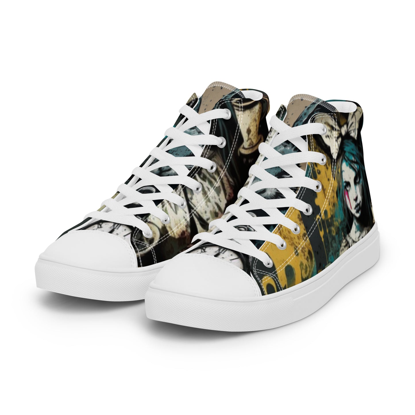 Beyond Wonderland Graffiti Women’s High Top Canvas Chuck Shoes