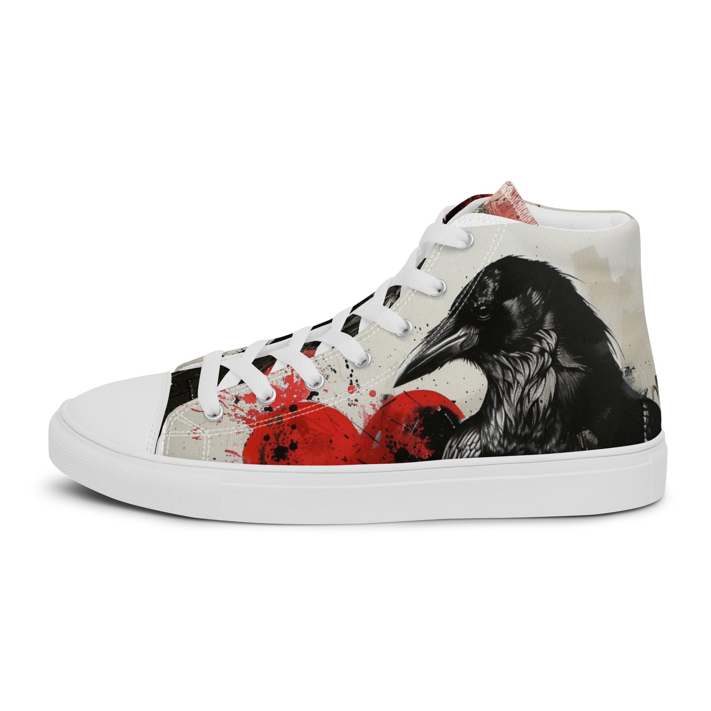 Dark Graffiti Raven Women’s High Top Canvas Chuck Shoes