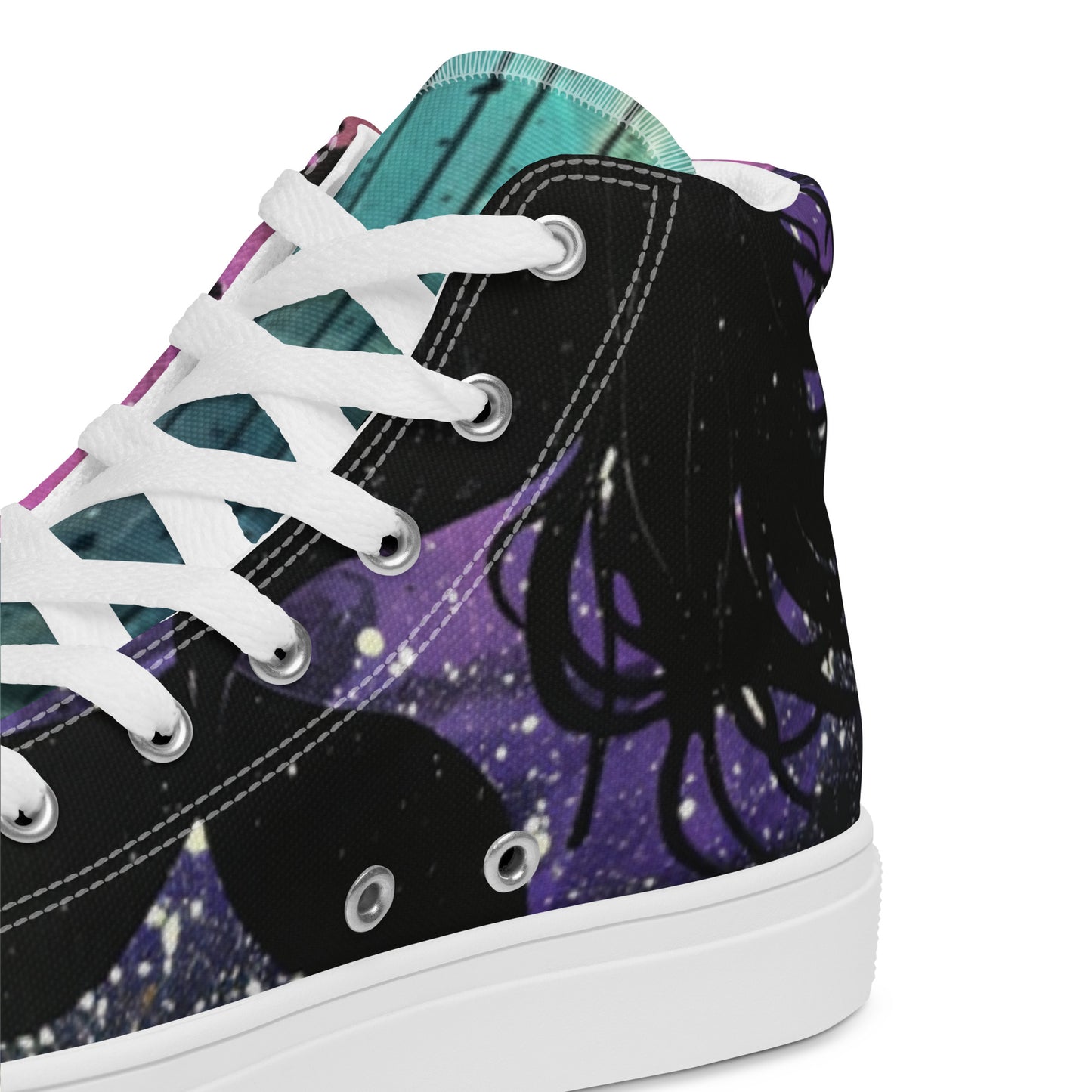 Graffiti Mermaid Women’s High Top Canvas Chuck Shoes