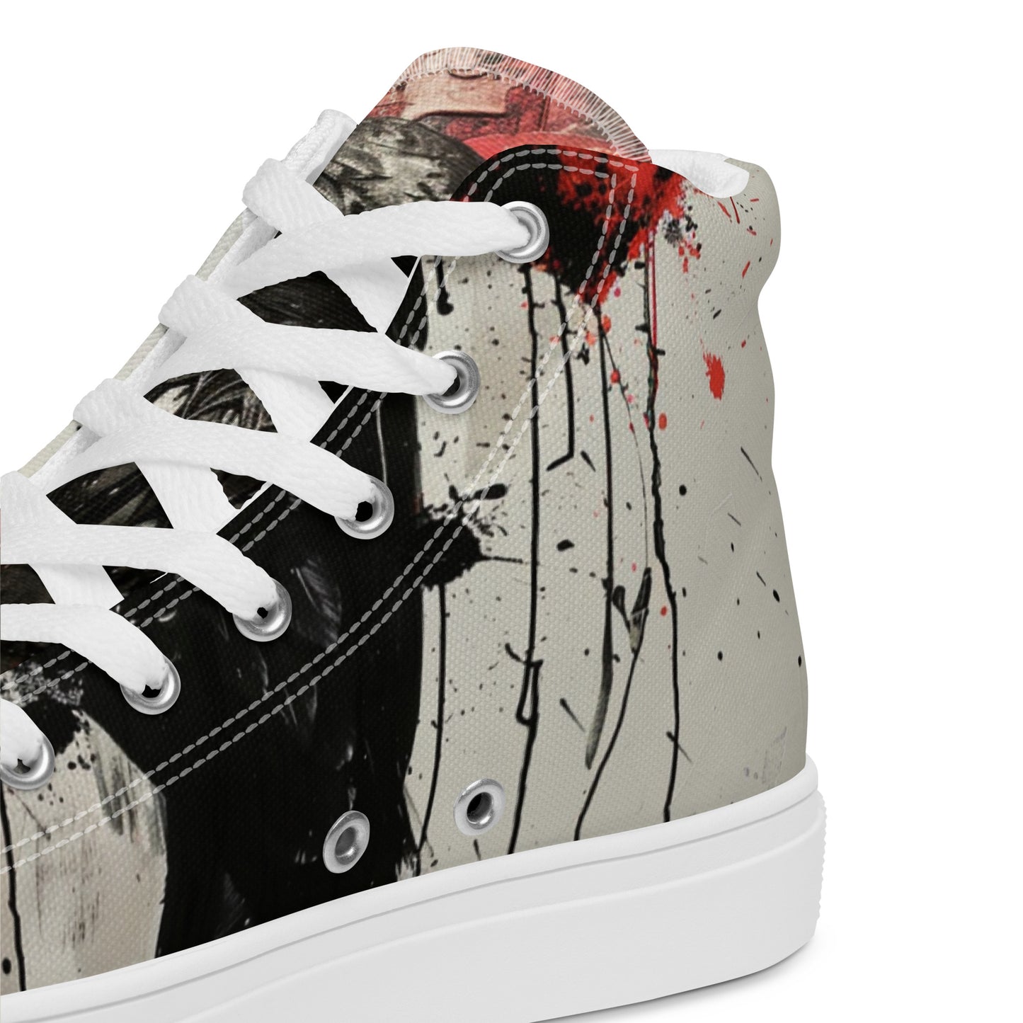 Dark Graffiti Raven Women’s High Top Canvas Chuck Shoes