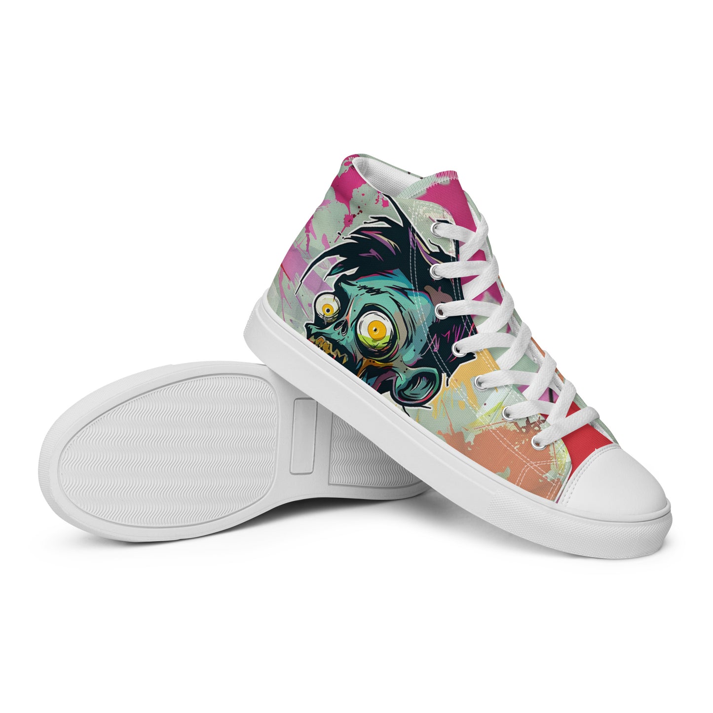 Zombie Graffiti Street Art Women’s High Top Canvas Chuck Shoes