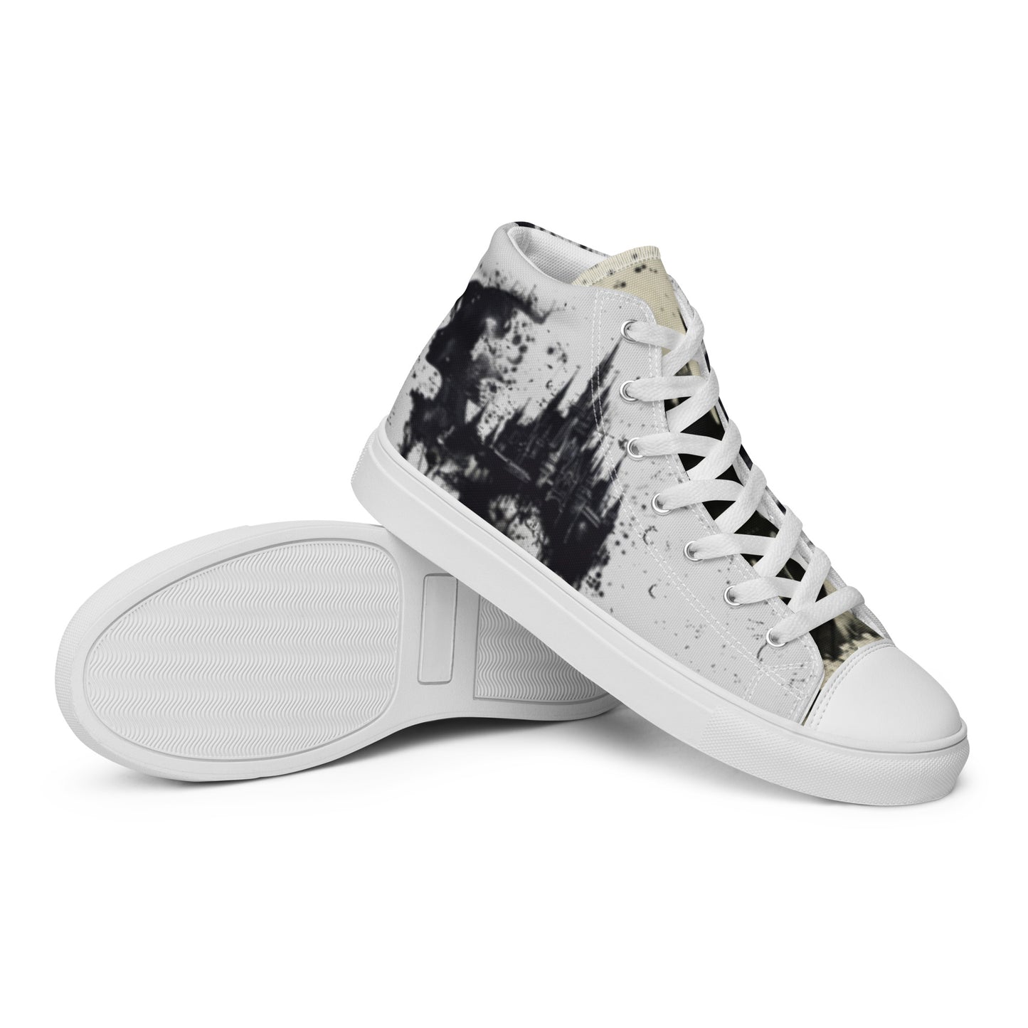 Fairytale Princess Graffiti Women's High Top Canvas Chuck Shoes