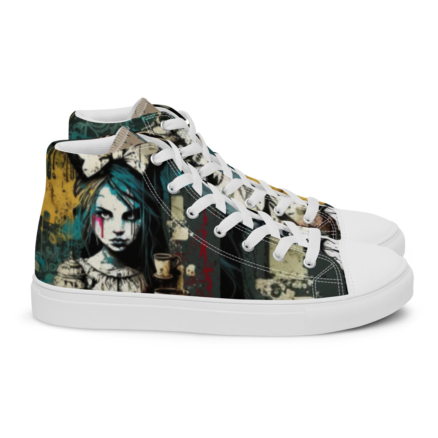 Beyond Wonderland Graffiti Women’s High Top Canvas Chuck Shoes