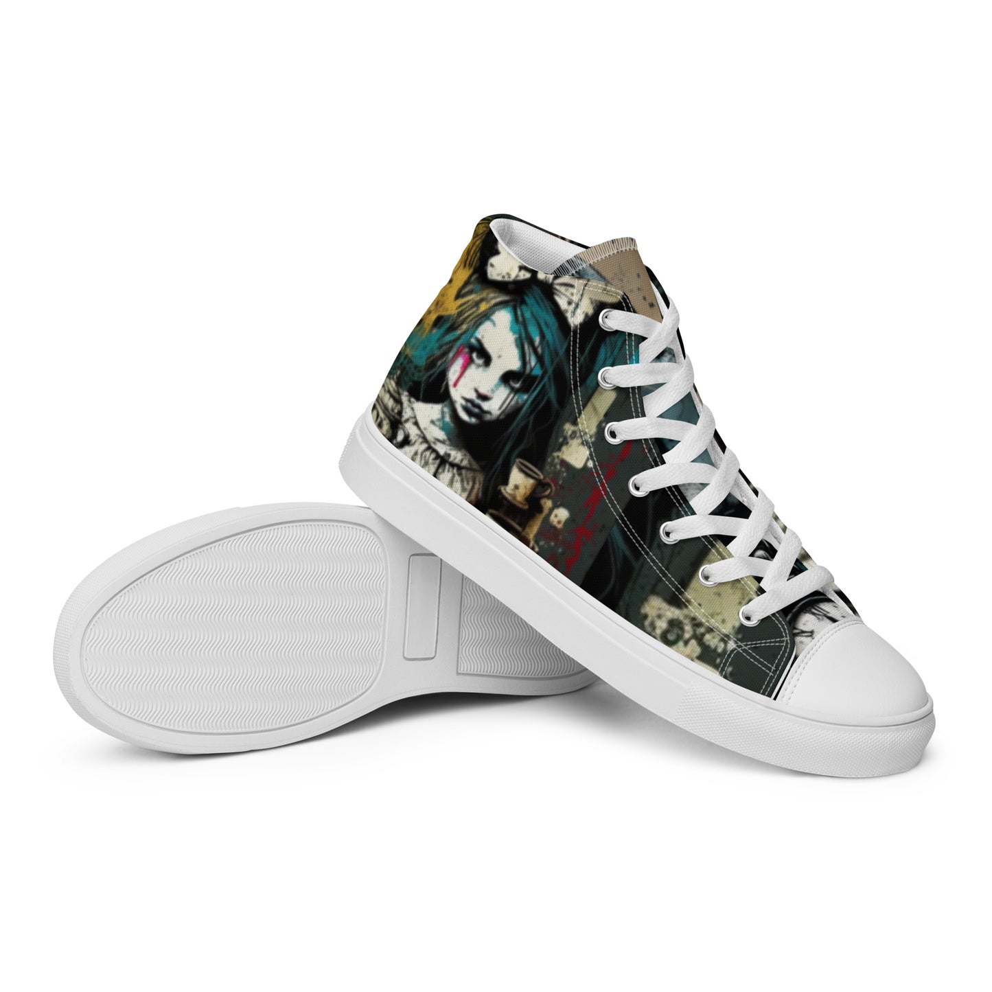 Beyond Wonderland Graffiti Women’s High Top Canvas Chuck Shoes