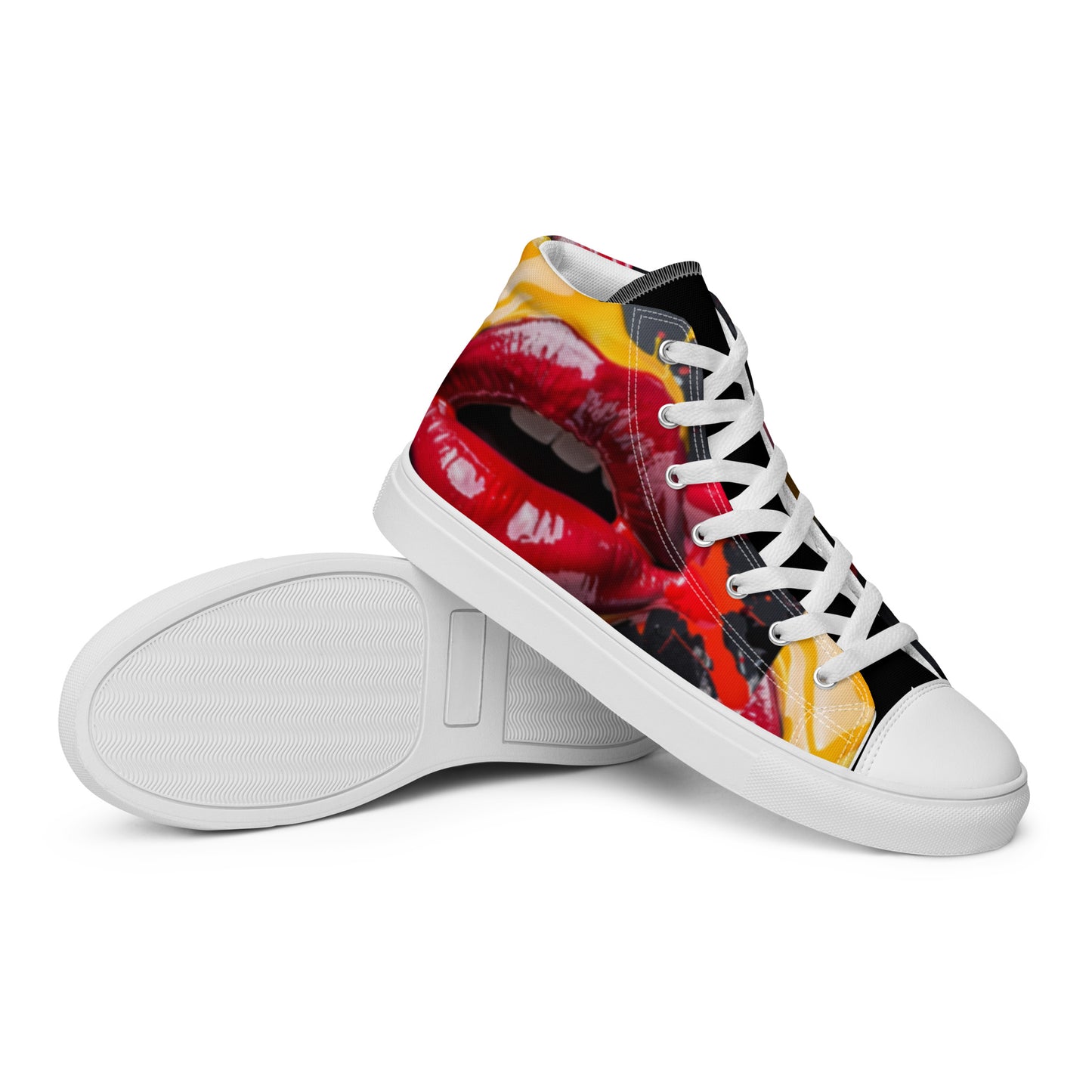 Graffiti Lips Women’s High Top Canvas Chuck Shoes