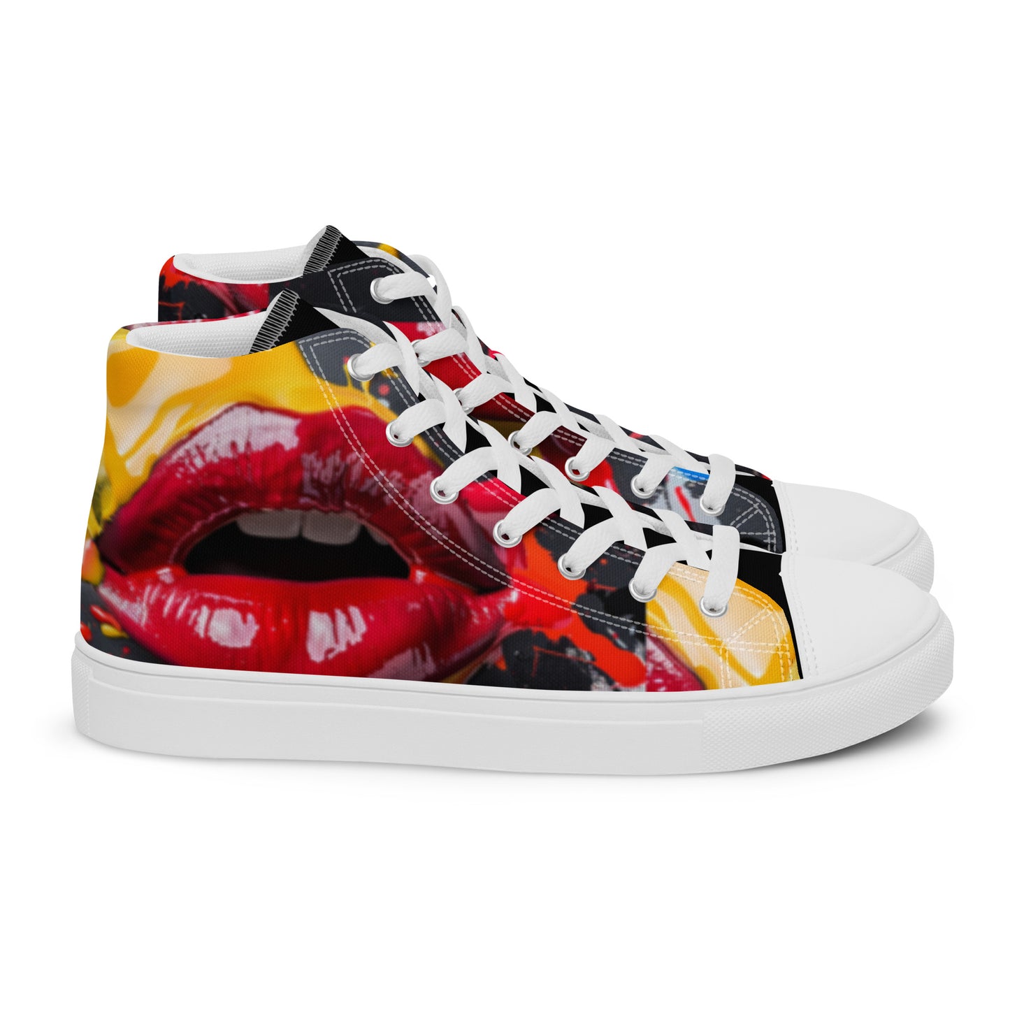 Graffiti Lips Women’s High Top Canvas Chuck Shoes