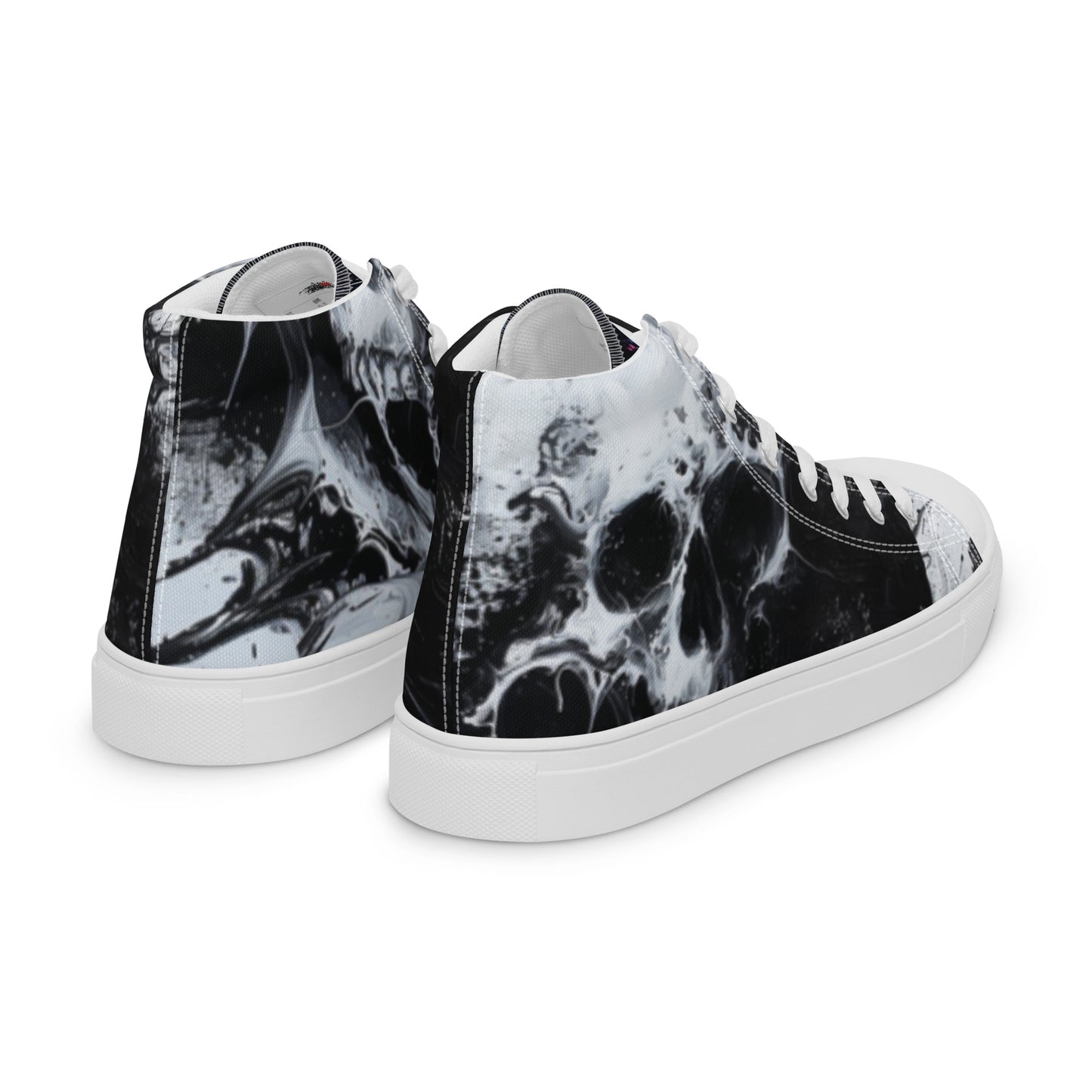 Smokey Graffiti Skull Women’s High Top Canvas Chucks Shoes