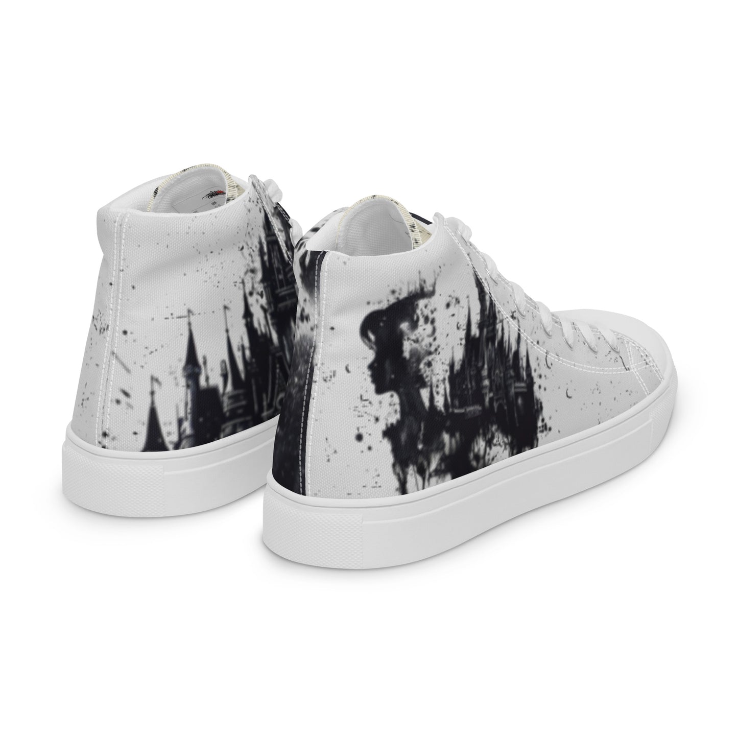 Fairytale Princess Graffiti Women's High Top Canvas Chuck Shoes