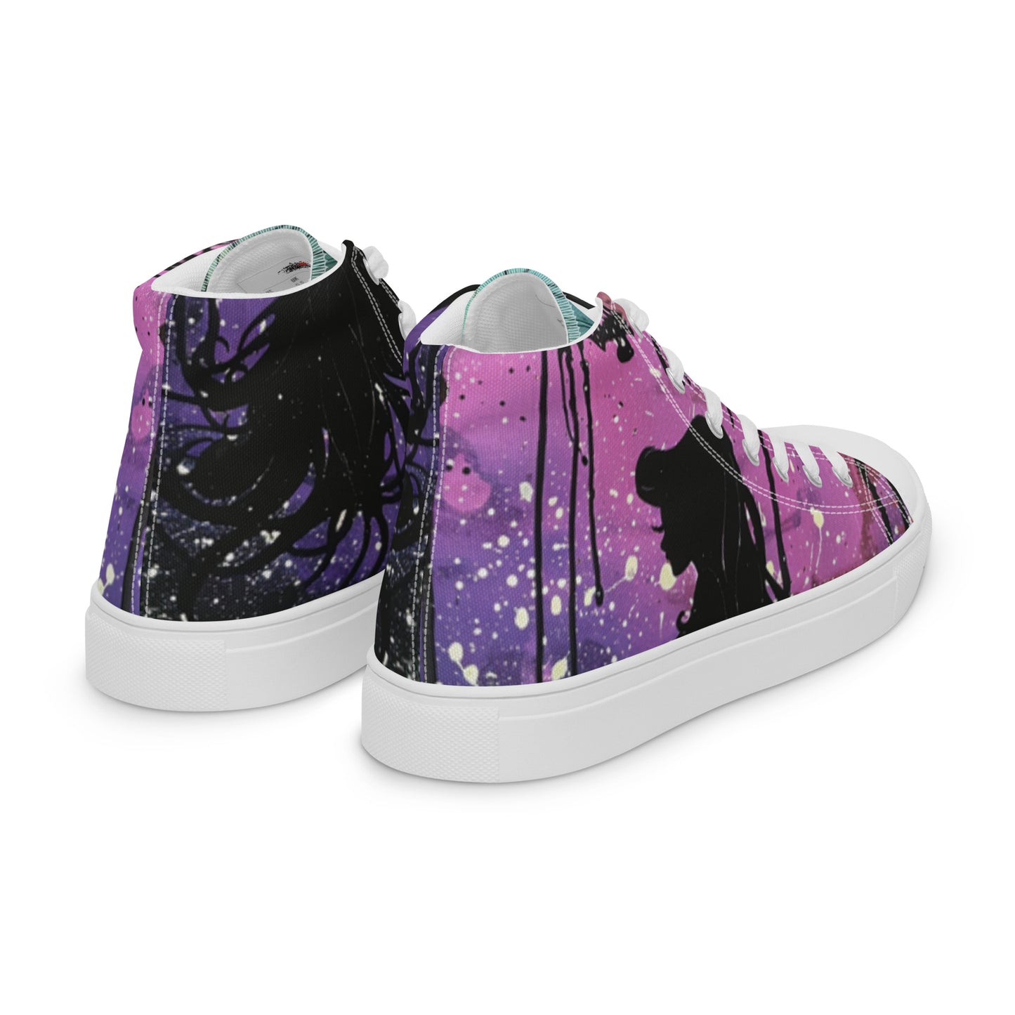 Graffiti Mermaid Women’s High Top Canvas Chuck Shoes