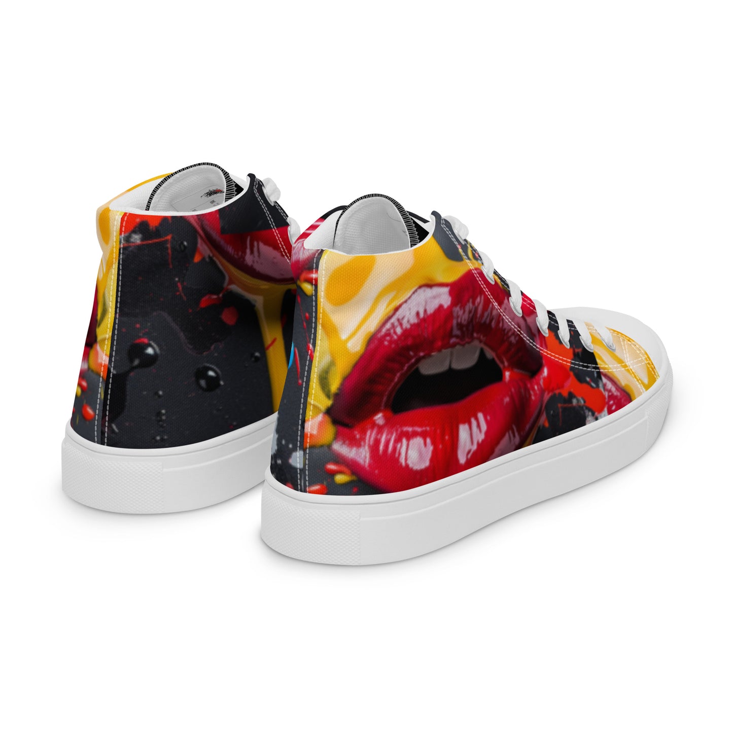 Graffiti Lips Women’s High Top Canvas Chuck Shoes