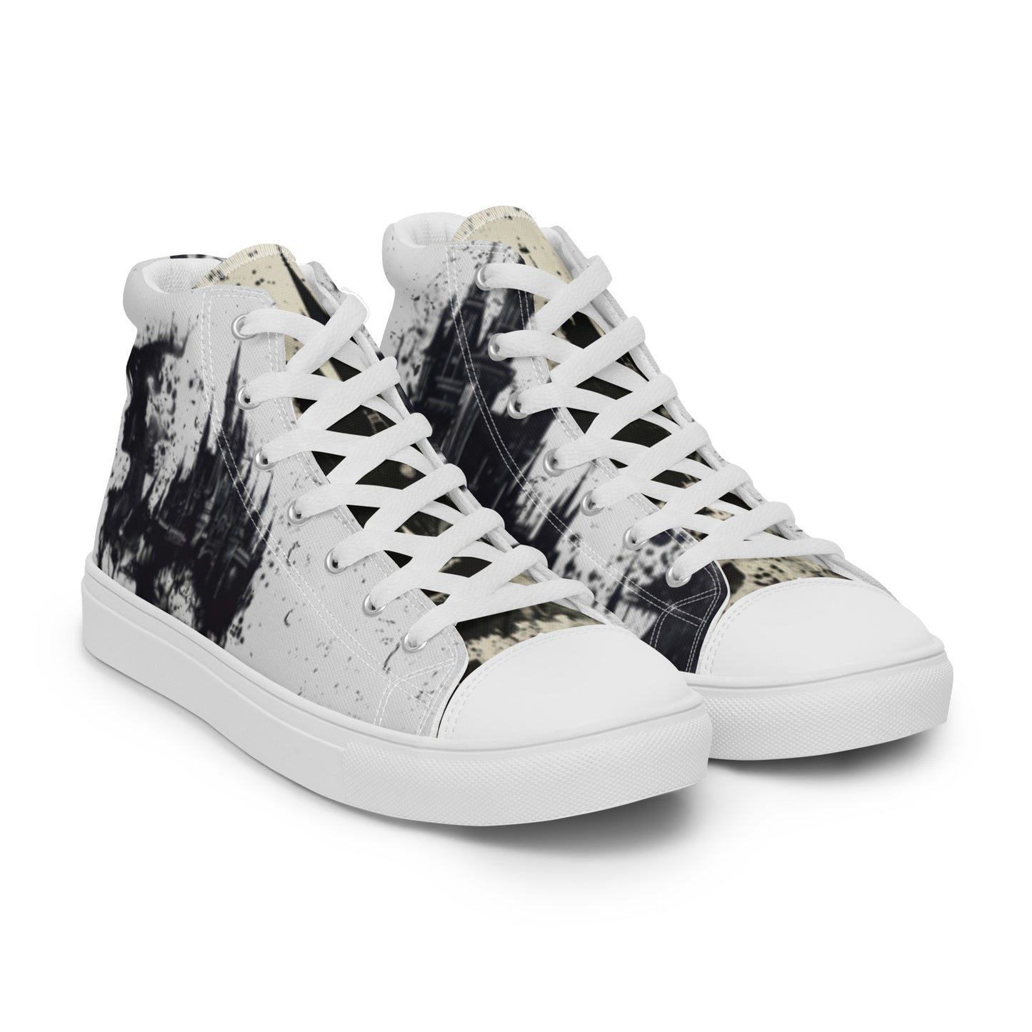 Fairytale Princess Graffiti Women's High Top Canvas Chuck Shoes