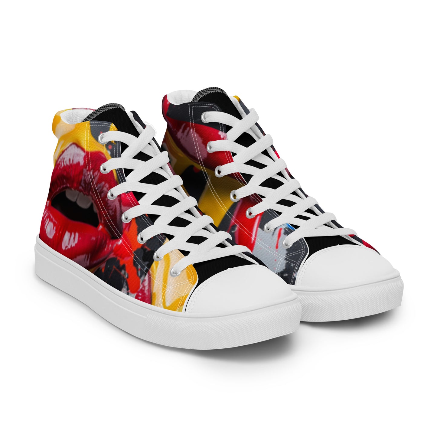 Graffiti Lips Women’s High Top Canvas Chuck Shoes