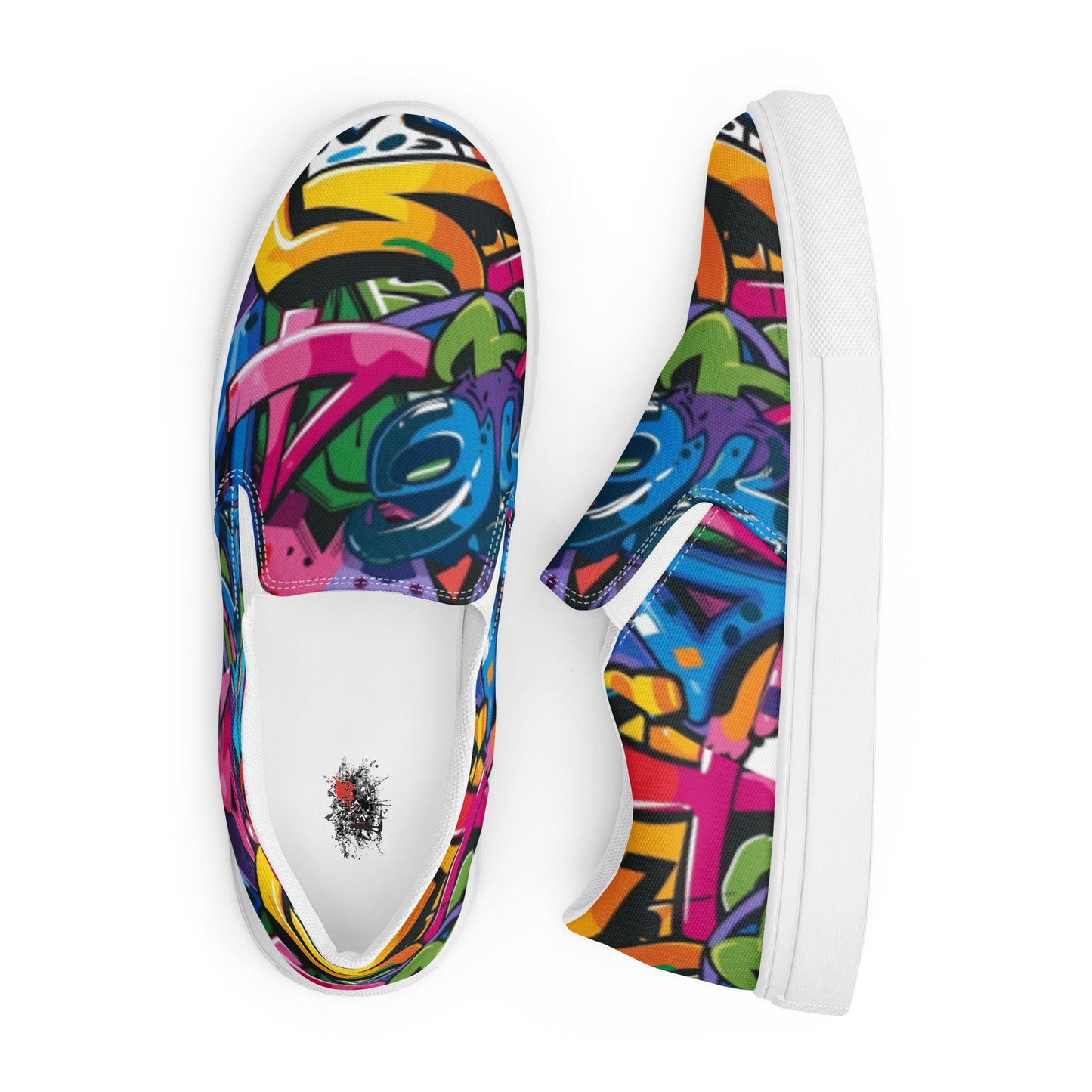 Graffiti Street Art Women’s Slip-on Canvas Shoes