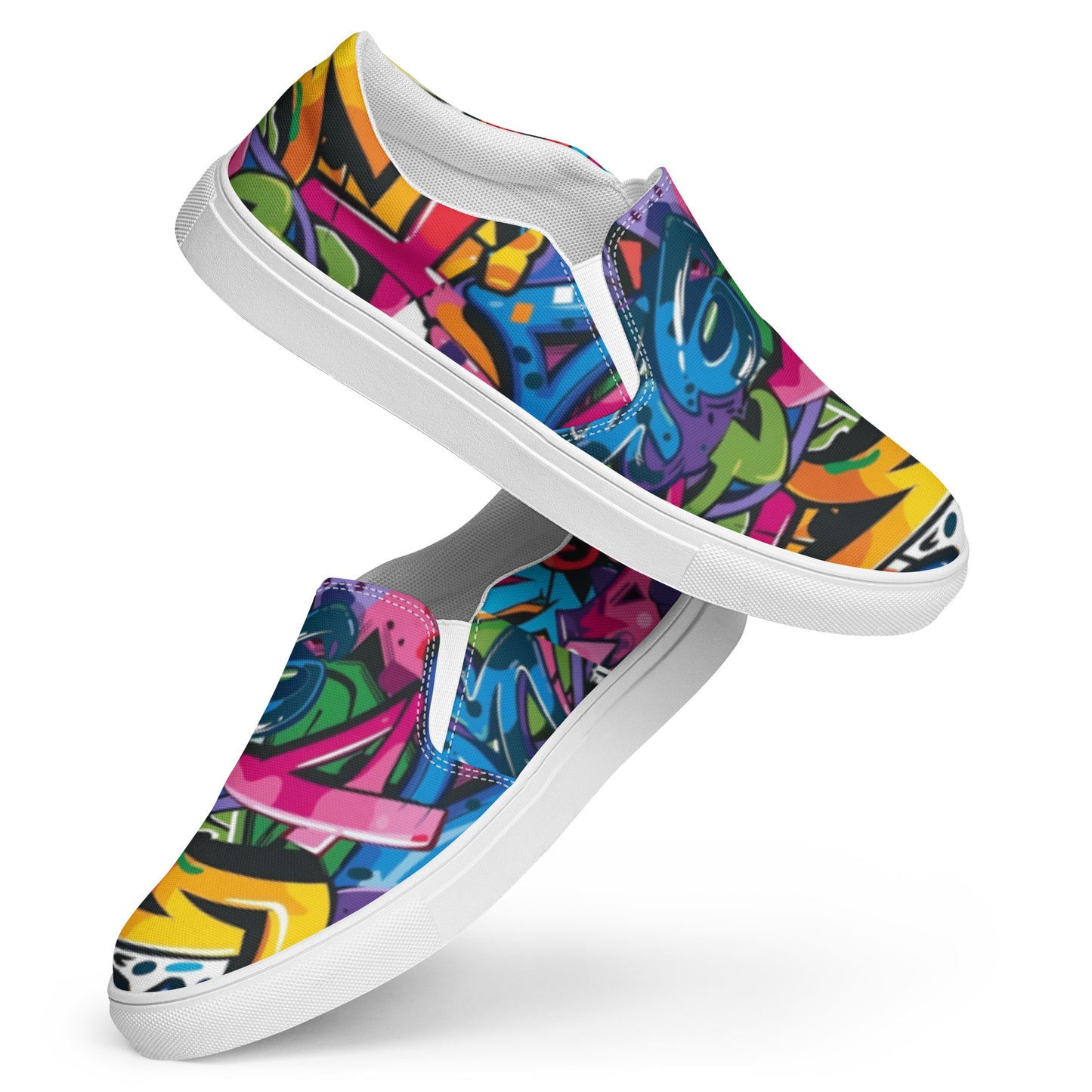 Graffiti Street Art Women’s Slip-on Canvas Shoes