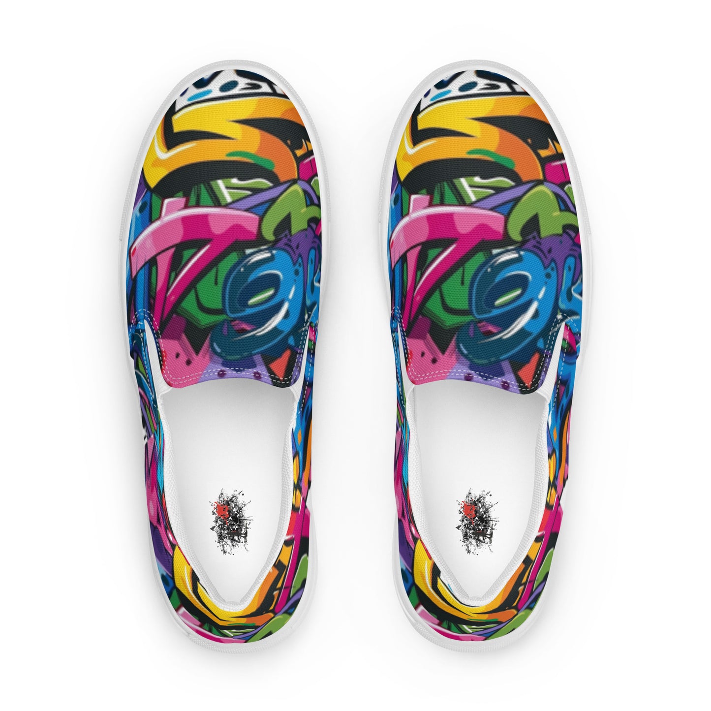 Graffiti Street Art Women’s Slip-on Canvas Shoes